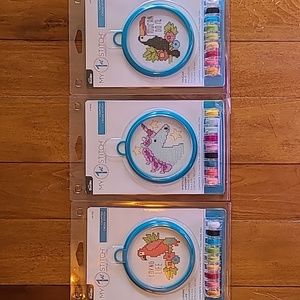 3 counted cross stitch kits, Learn to Cross Stitch